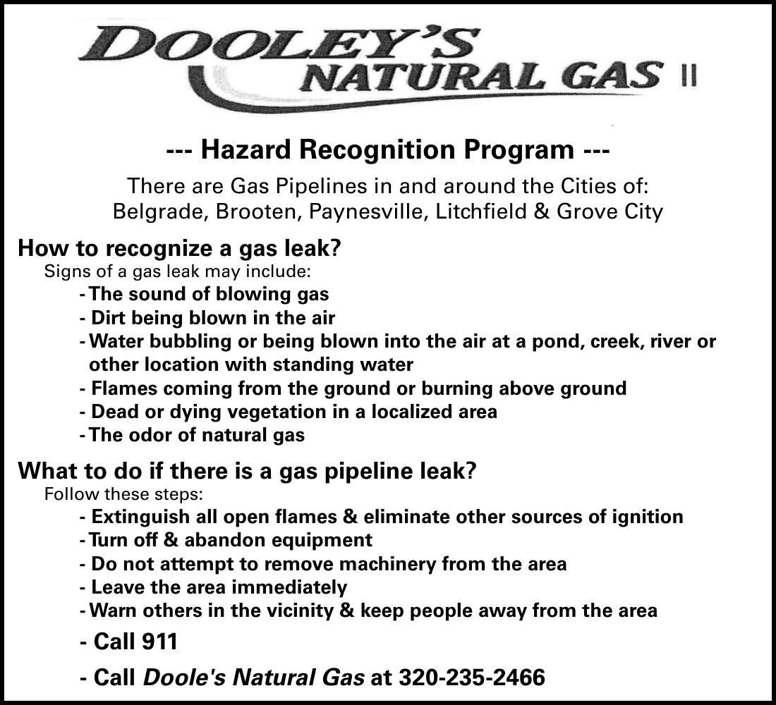 --- Hazard Recognition Program --There