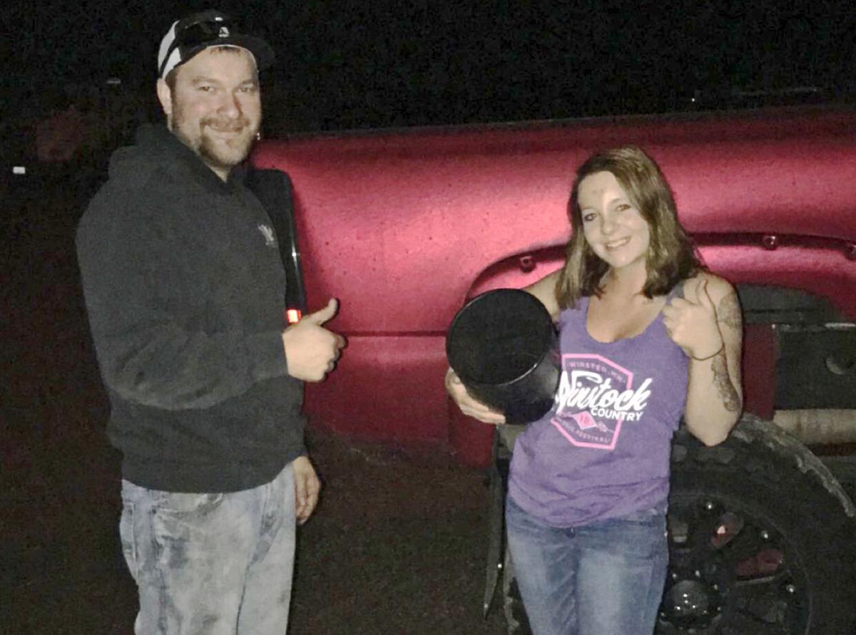 Thumbs-up after head was stuck in tailpipe