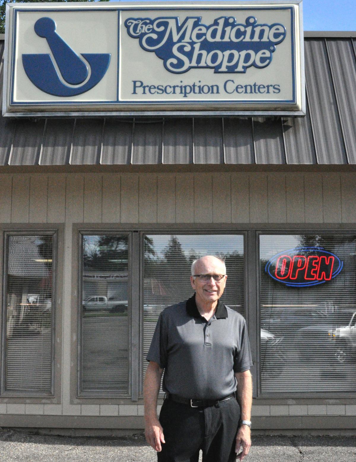 David Arness outside The Medicine Shoppe