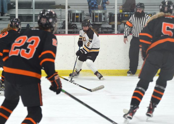 Ava Koenen with the puck