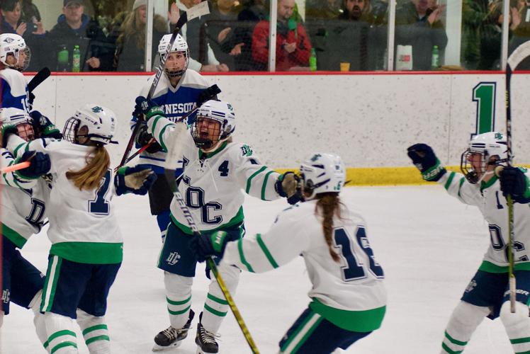 Celebrating the winning goal
