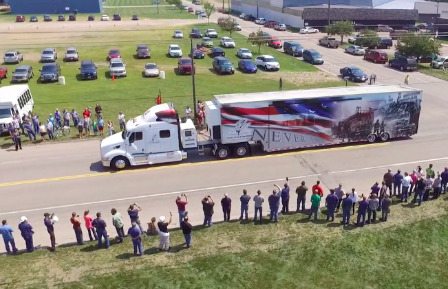 9-11 mobile memorial in Winsted