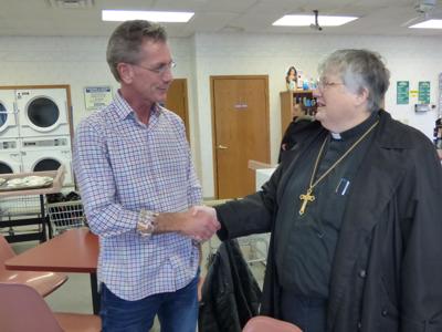 Steve Moe and the Rev. Deborah Walkes