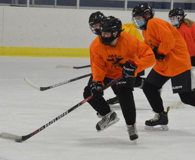 Girls hockey practice