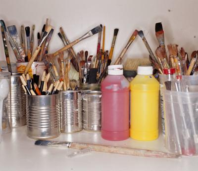 Paint and brushes
