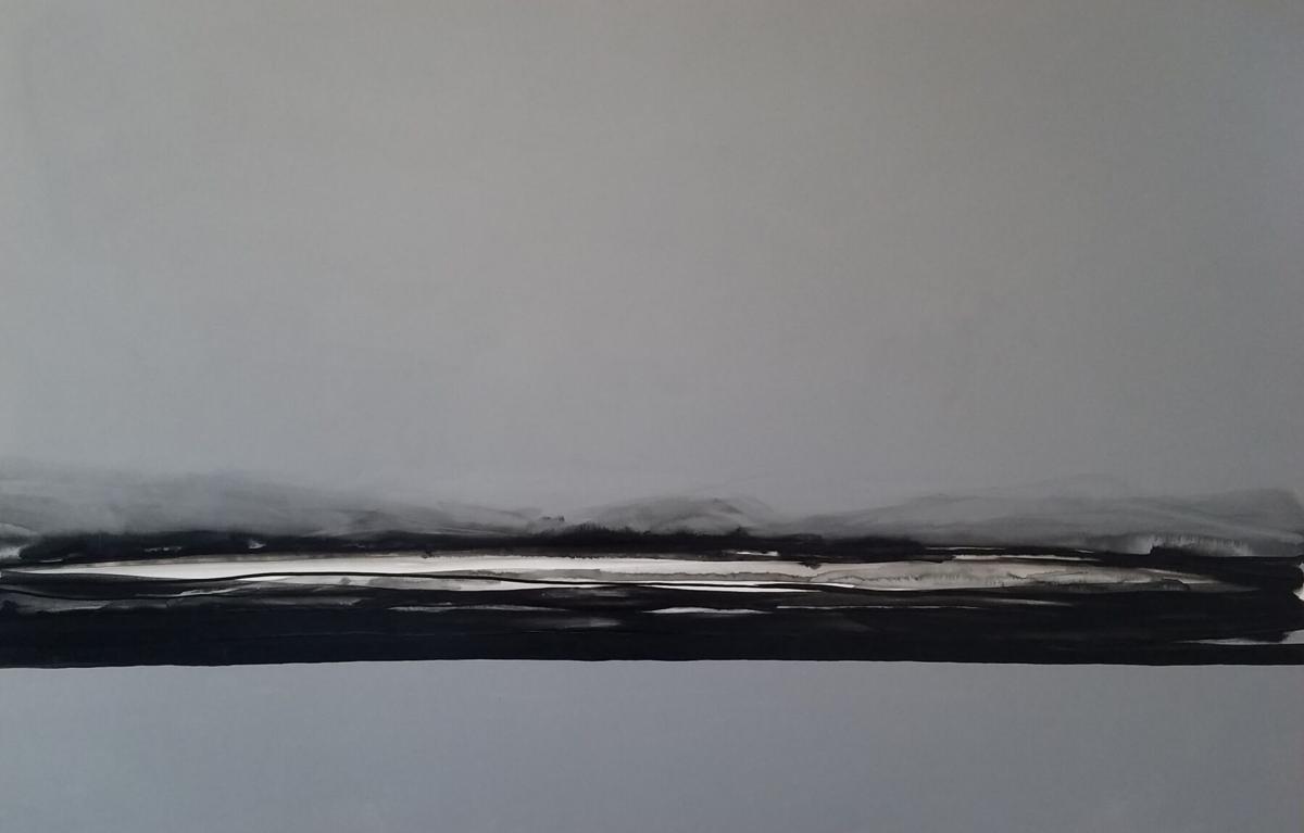"Drive All Night," acrylic on panel, by Kimberly Tschida Petters
