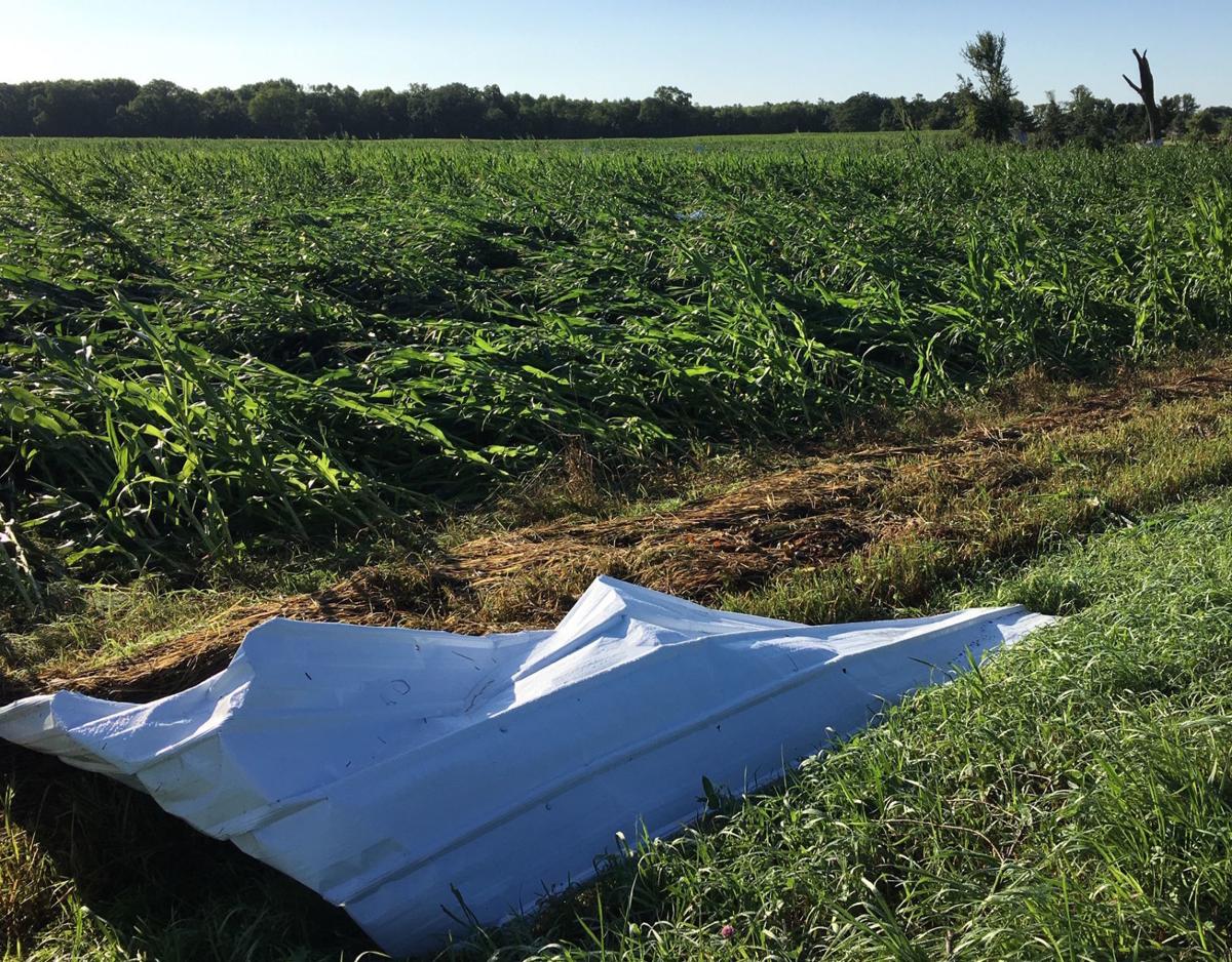 Tornado corn field