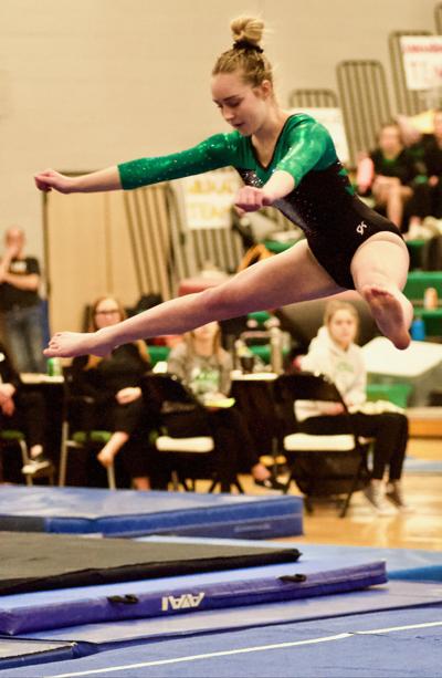 Grace Borowicz performs in floor exercise