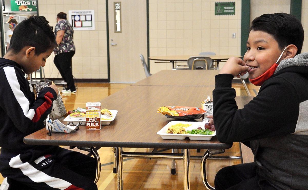 Eating lunch