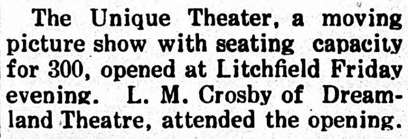 Unique Theater opening 1911.jpg
