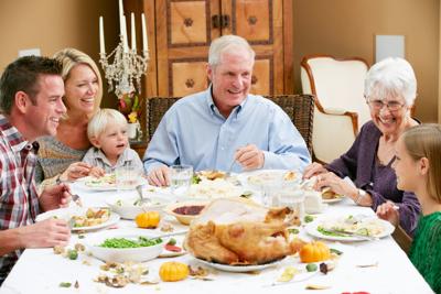 Eating Thanksgiving Dinner