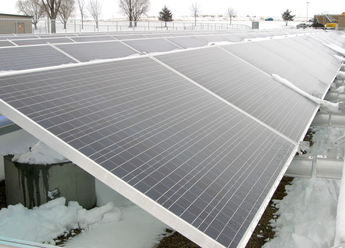 Solar array's panels up close