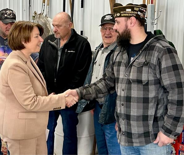 Mickolichek greets Klobuchar