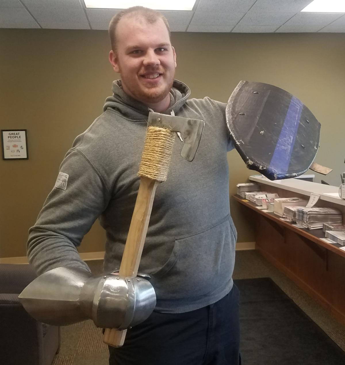 Moe with an axe
