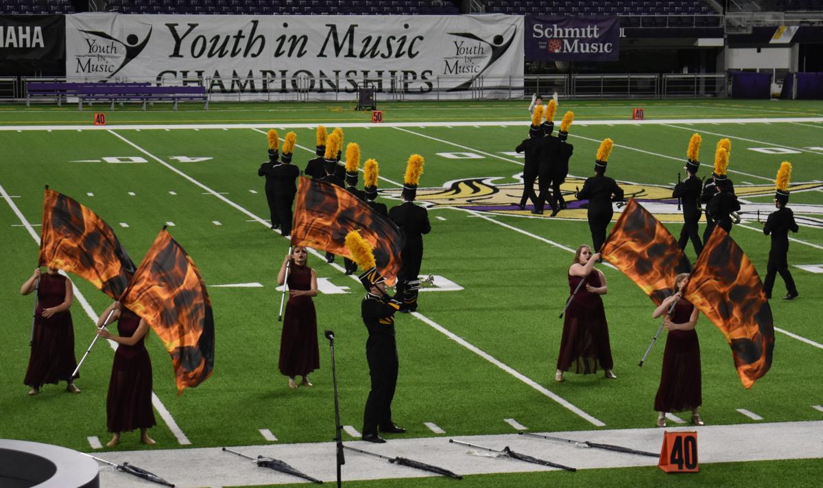 Hutchinson color guard at U.S. Bank Stadium