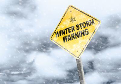 Winter Storm Warning Sign